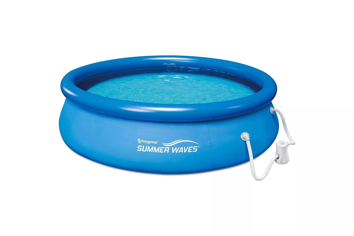 Summer Waves Quick Set Inflatable Above Ground Pool with Filter Pump