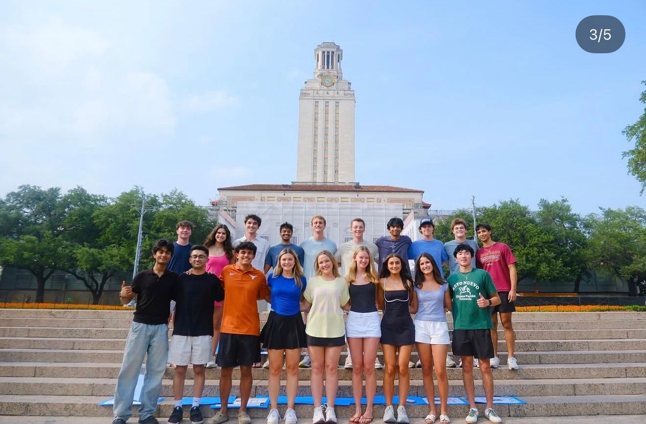 Engineers in Business members gathered together on campus