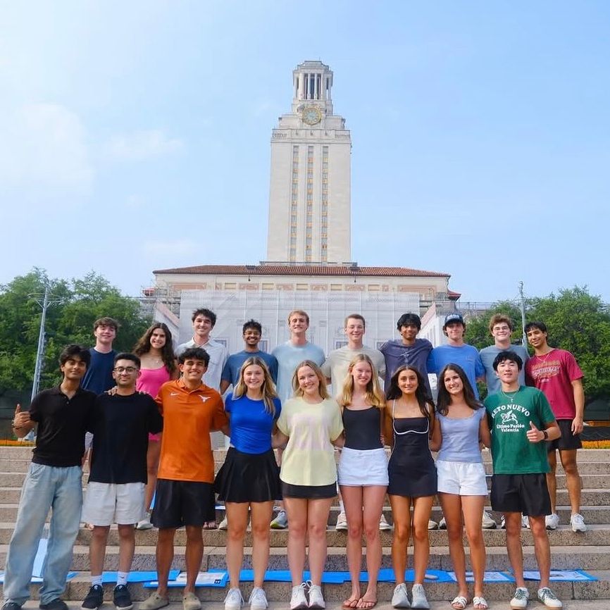 Engineers in Business members gathered together on campus