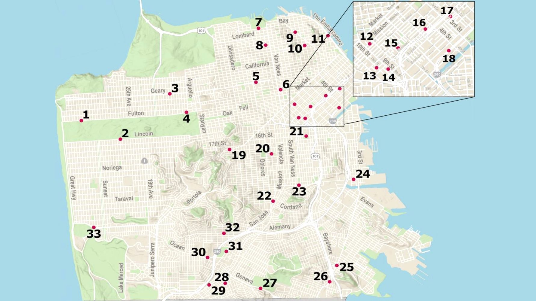 Speed safety cameras installed at 33 locations in San Francisco will begin operation in March 2025. Courtesy SFMTA