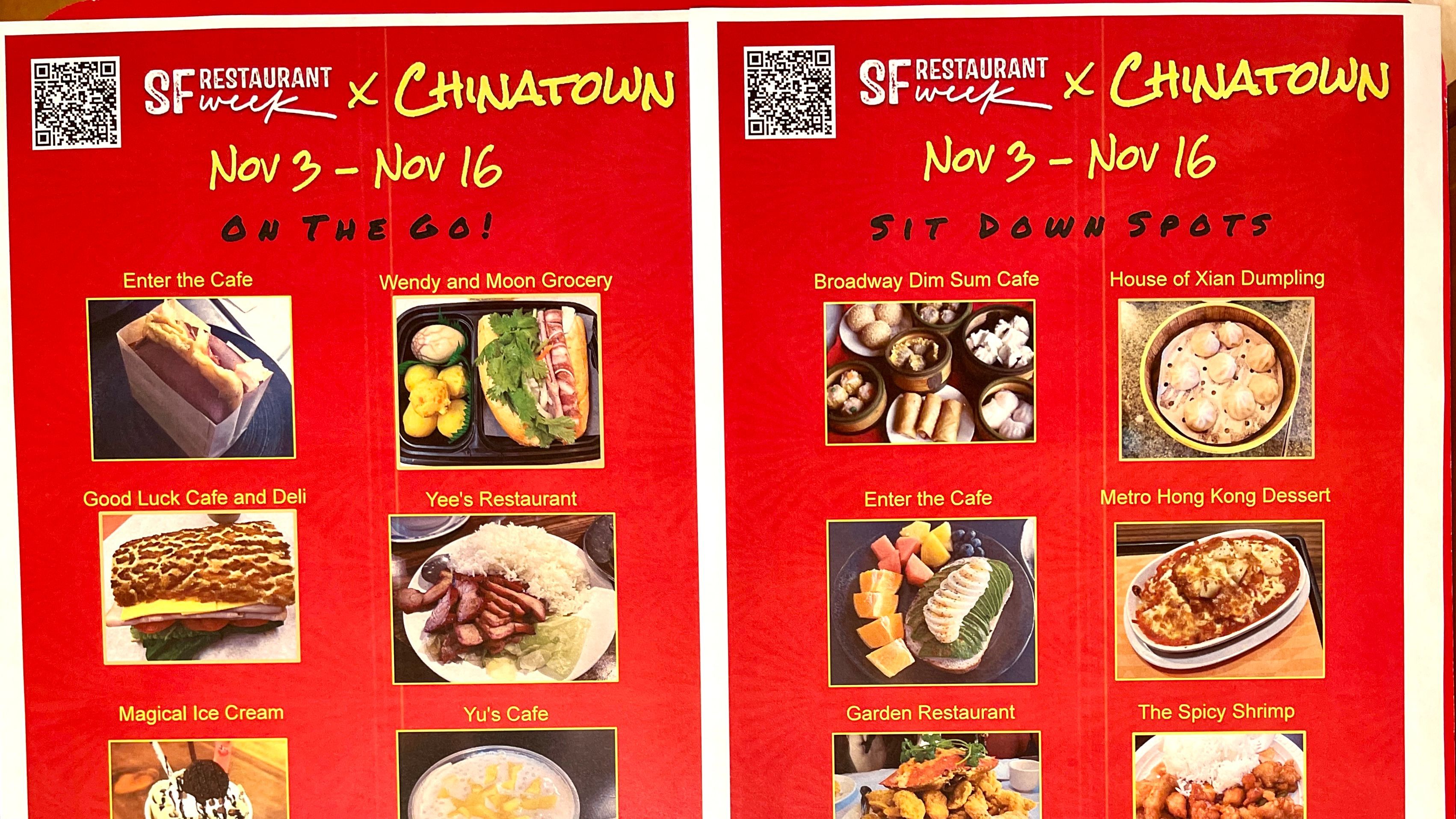 Over 10 Chinatown restaurants and cafes participate in the two-week long SF Restaurant Week promotion to offer speciality foods and drinks for customers. Courtesy Chinatown Volunteer Coalition