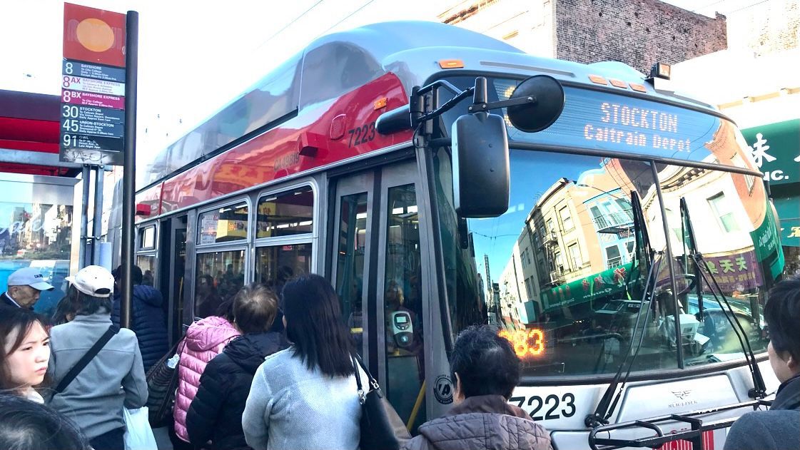 Starting June 10, the SFMTA launches summer Muni service to meet the needs of riders, including 30-Stockton extending the evening service. Photo by Portia Li