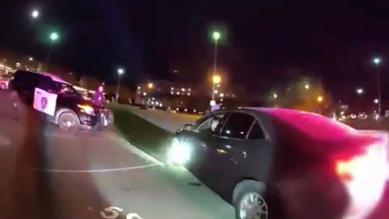 The body-camera footage released by BART shows that Jasmine Gao's vehicle was in the parking lot and a BART police officer walked to her while another officer already started the conversation with her. Courtesy BART