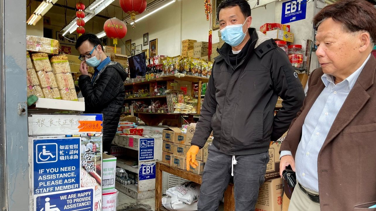 A number of small businesses in Chinatown have faced the challenges of being sued for violations of the ADA. Pius Lee (right) has pushed for amendments of the ADA laws. Photo by Portia Li