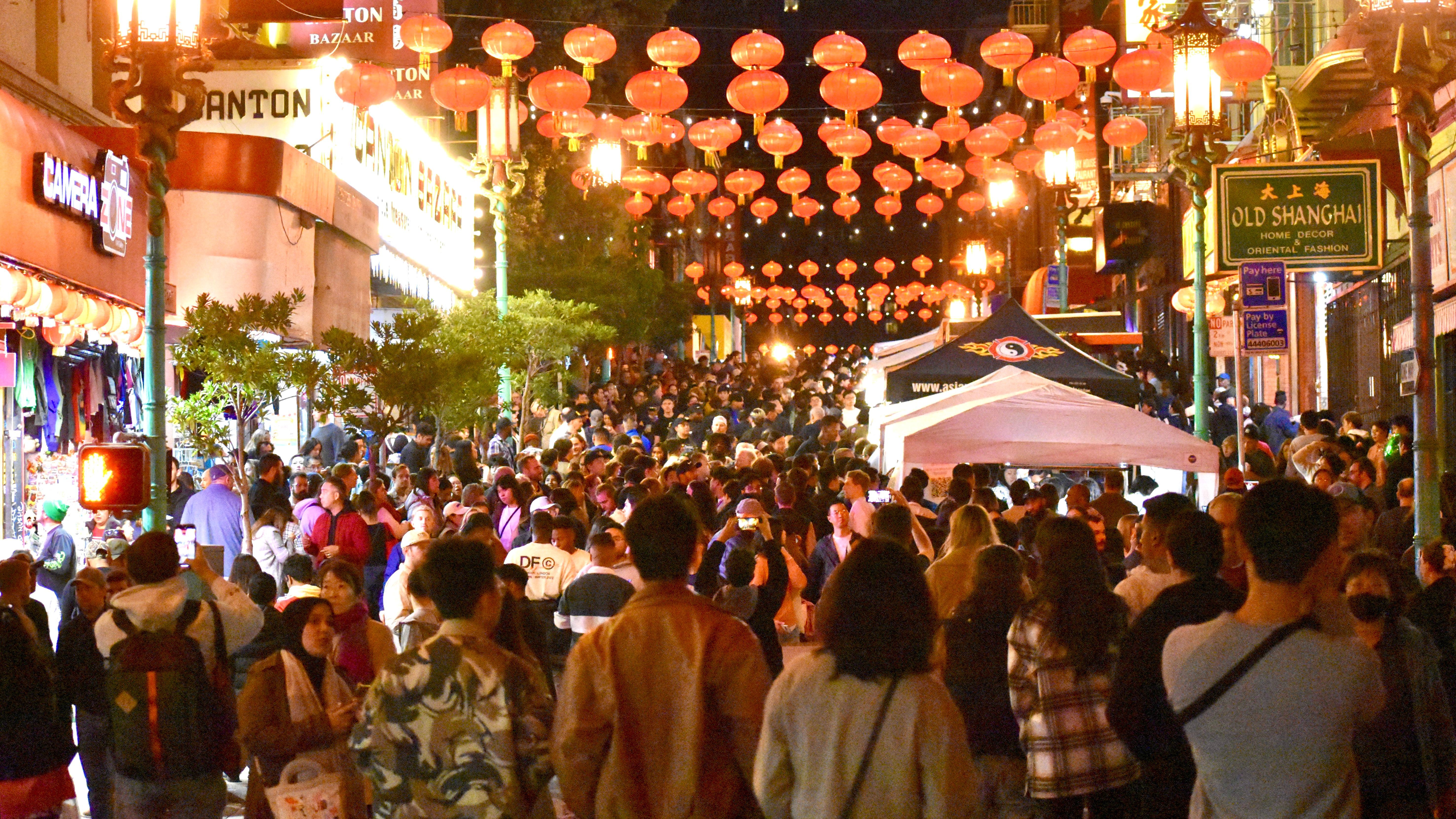 Thousands of visitors pack the 2-night night market in Chinatown on November 10 and 11, 2023 in celebration of the APEC Summit. Photo by Portia Li