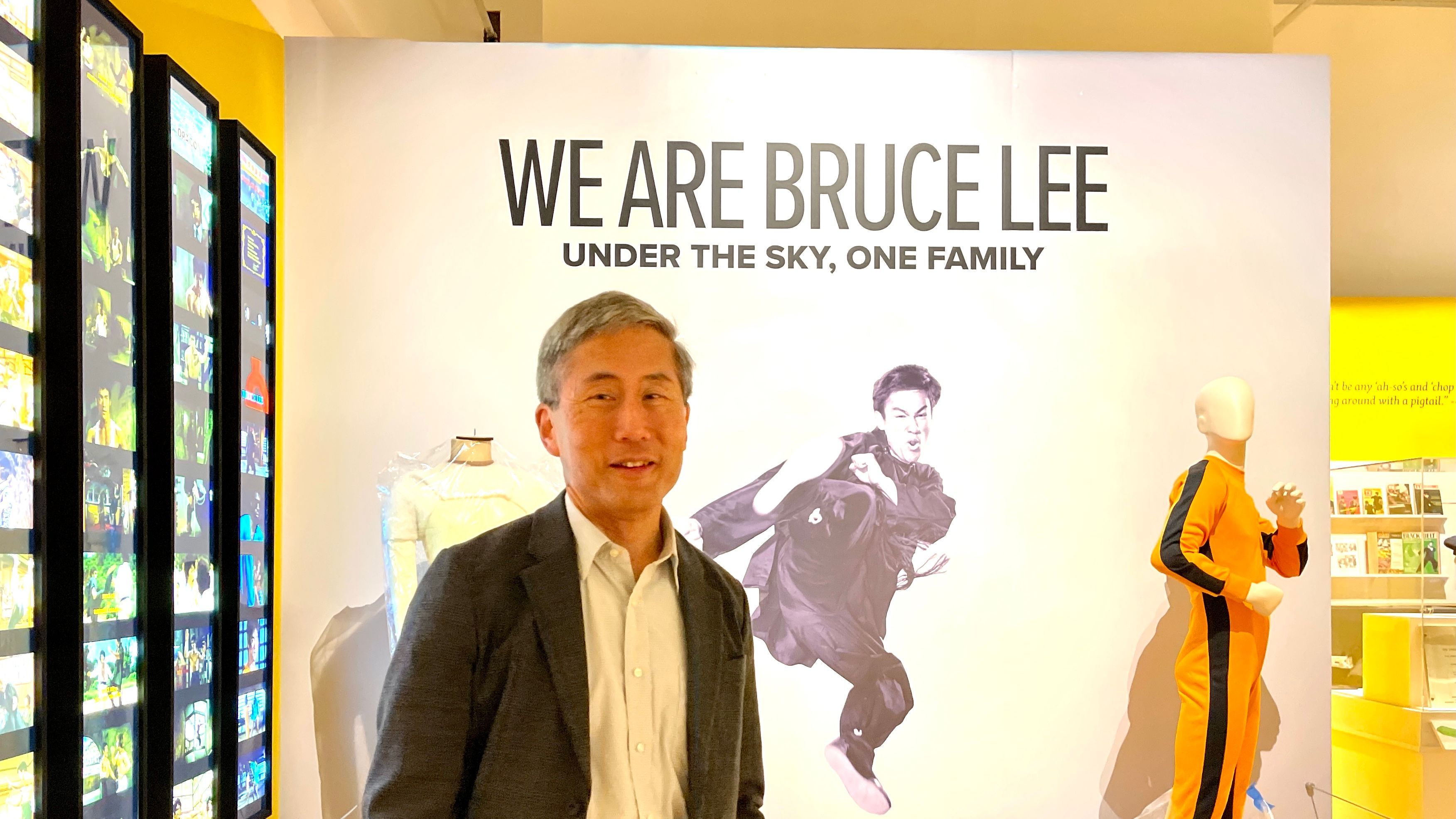 Doug Chan, Board President Chinese Historical Society of America, introduces its new exhibit "We Are Bruce Lee". Photo by Portia Li