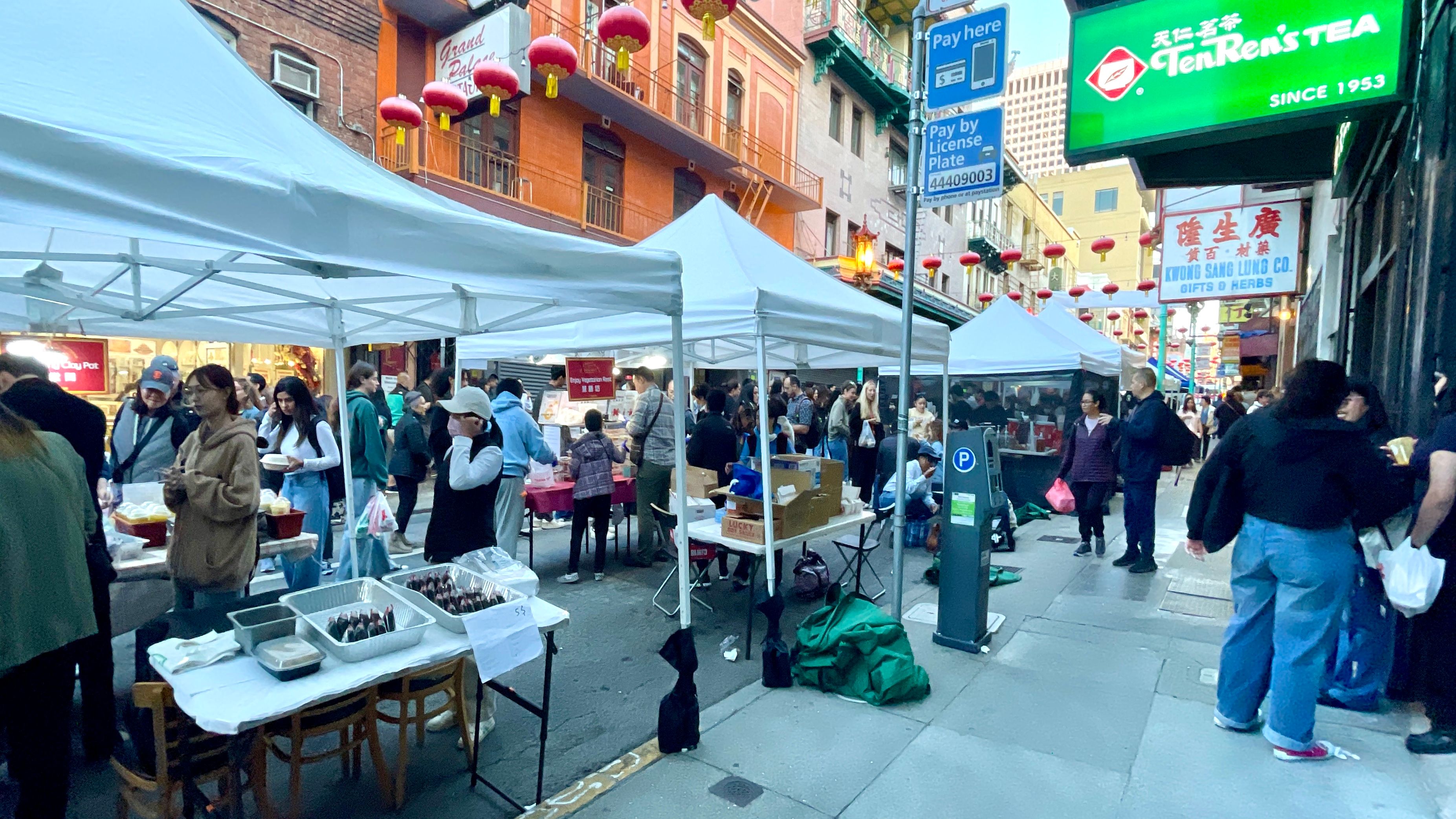 San Francisco Chinatown merchants complain that the Chinatown Night Market, which will mark its 4th year in 2026, not only did not bring more business to most shops in Chinatown, instead they lost customers because streets were closed to vehicles, street vendors blocked their front doors, parking spaces were removed, traffic was jammed, and shoppers would rather buy food from vendors than going inside the restaurants. Courtesy Chinatown merchants