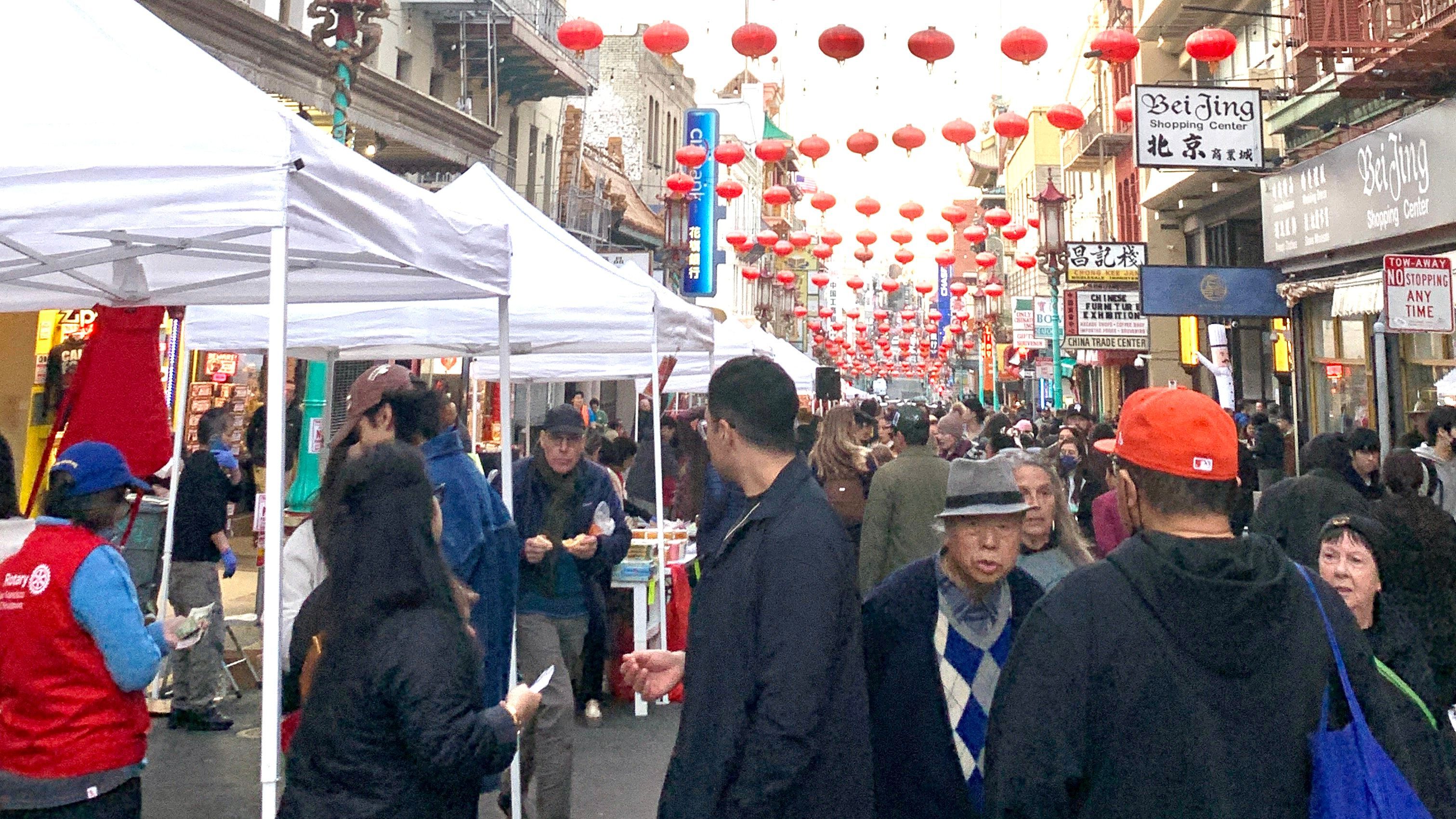 The monthly Chinatown Night Market on April 12 is filled with visitors. Courtesy photo