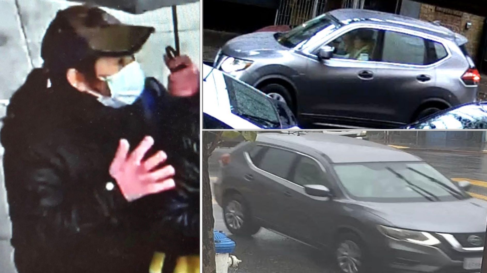  SFPD has released photos of a vehicle (right) which appears to be driven by a male suspect and transports the other blessing scam suspects (left) around the city searching for targeted elderly Chinese women victims. Courtesy SFPD