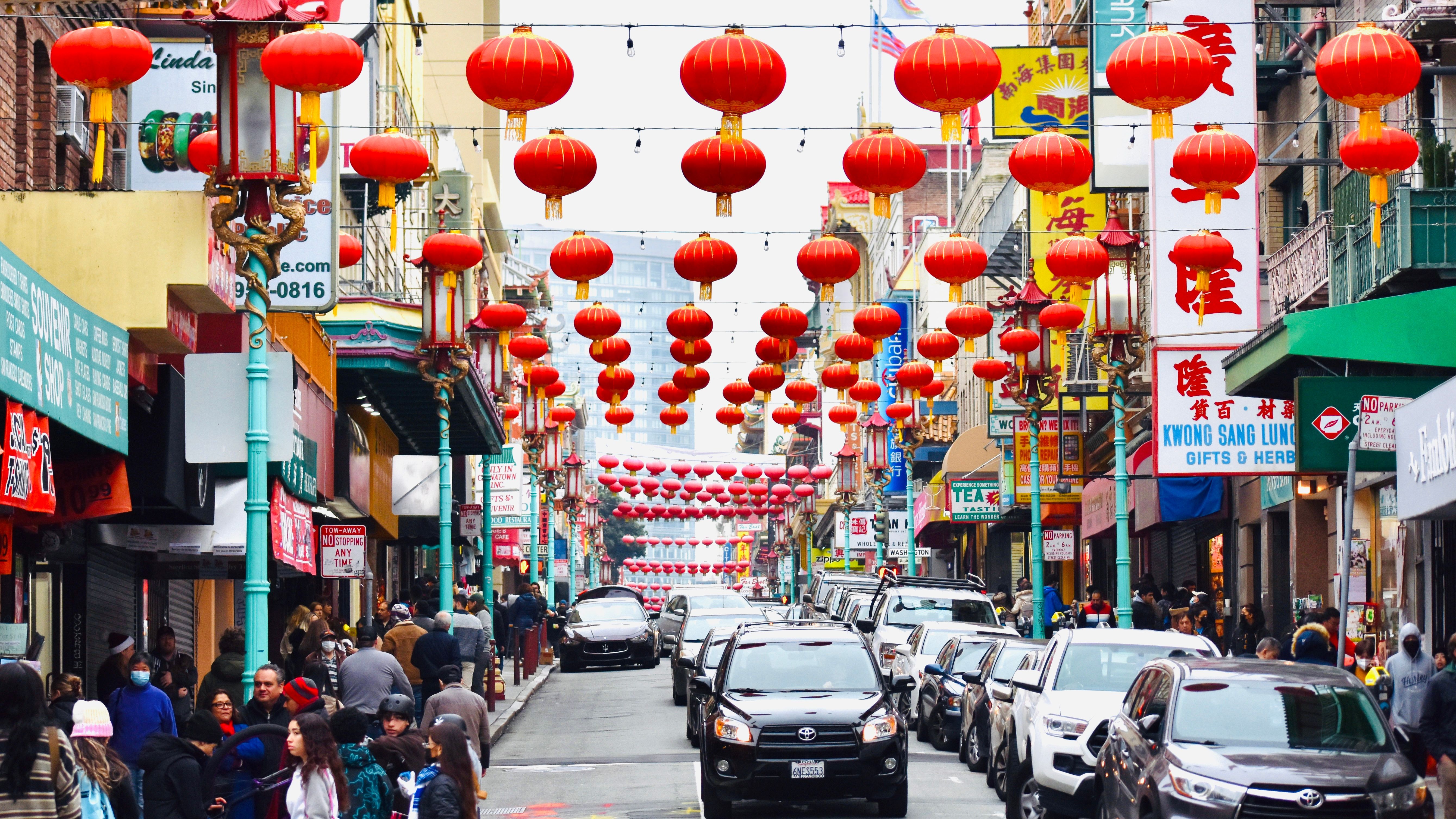 BeChinatown installs more new lanterns on Grant Avenue in San Francisco Chinatown  to welcome 2023. Photo by Portia Li