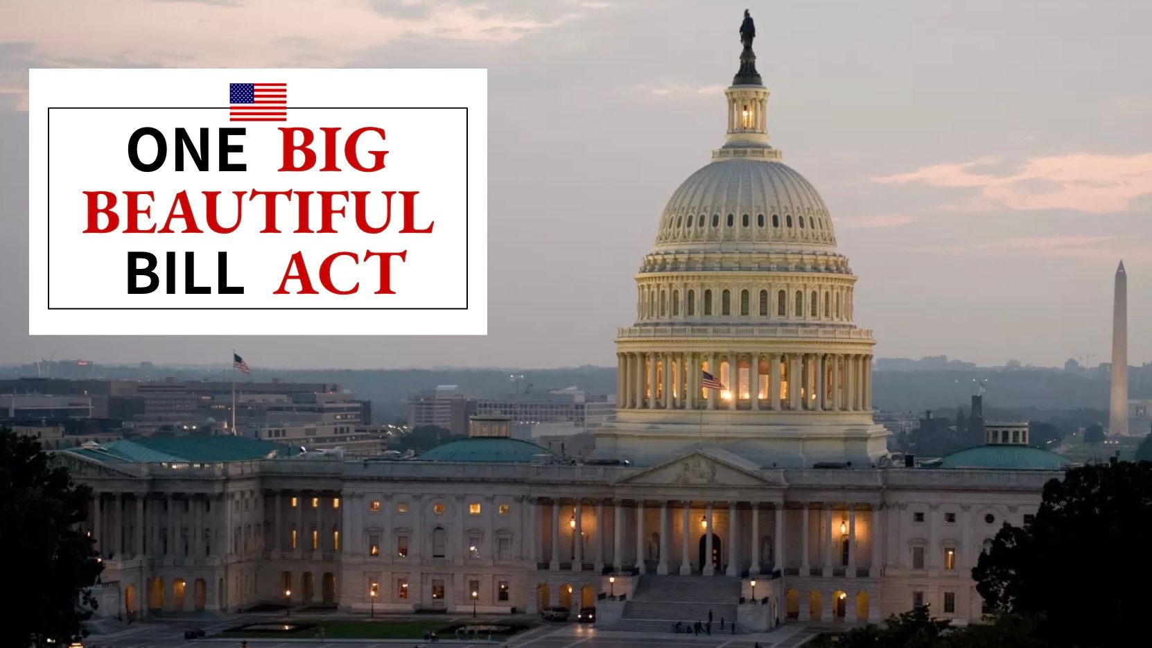 The One Big Beautiful Bill Act is a U.S. federal Statute passed by the 119th United States Congress containing tax and spending policies that form the core of President Donald Trump’s 2nd-term agenda. The bill was signed into law by Trump on July 4, 2025. Graphic by Wind Newspaper