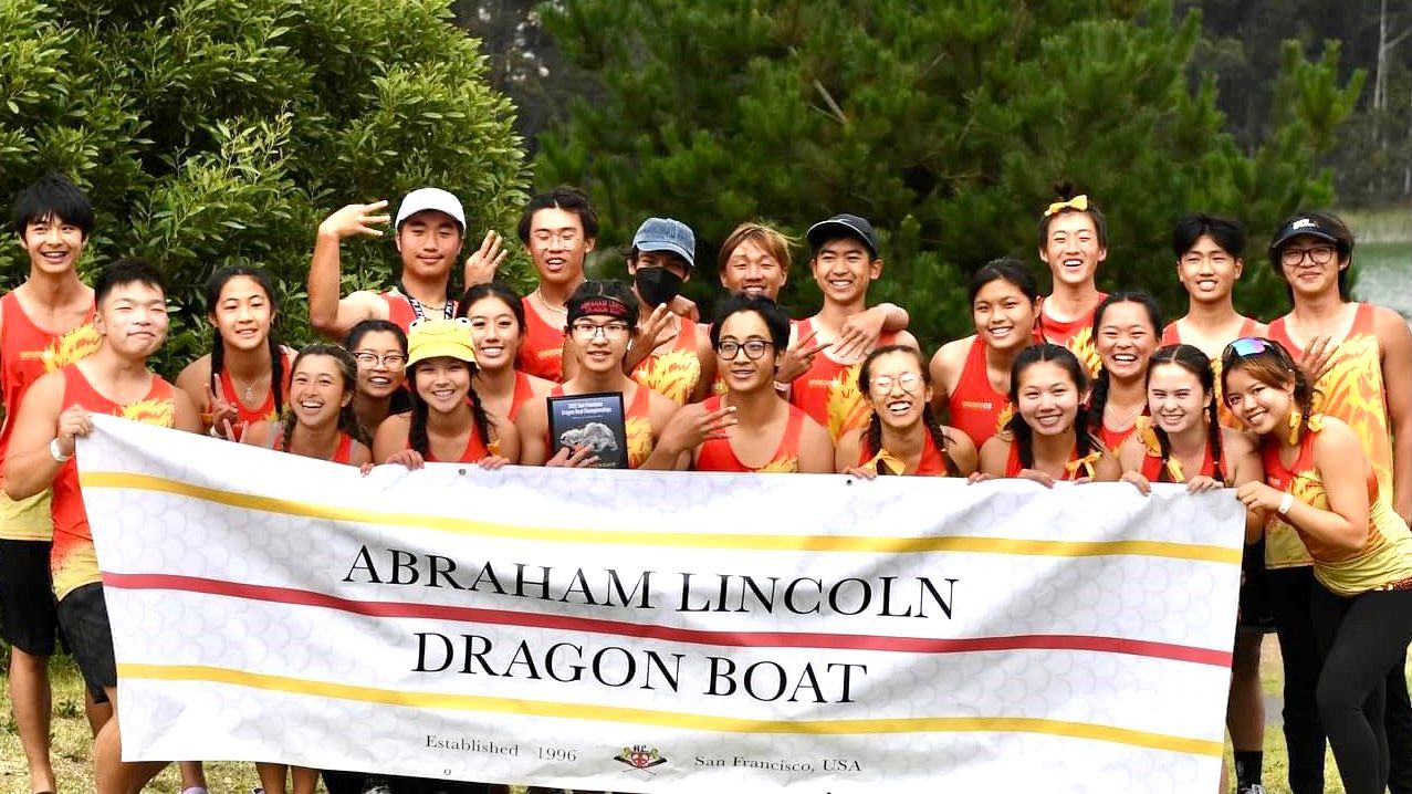 Lincoln High School is the winner of the high school team racing at the 25th annual Dragon Boat Festival. Courtesy Linda Cheu