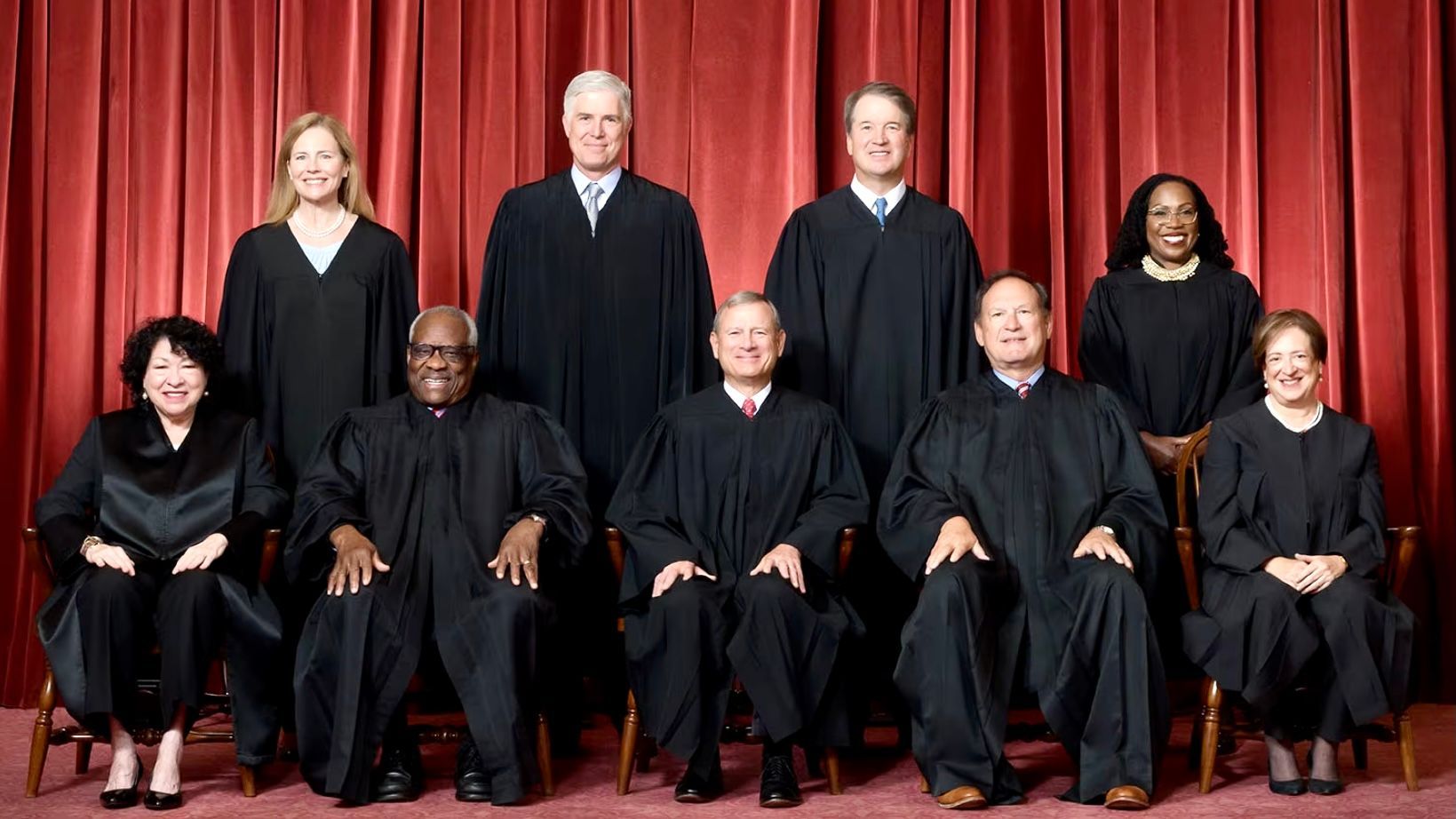 9-member U.S. Supreme Court by a vote of 6-3 rules against affirmative action programs in  race-based college admission policy. Courtesy the Supreme Court