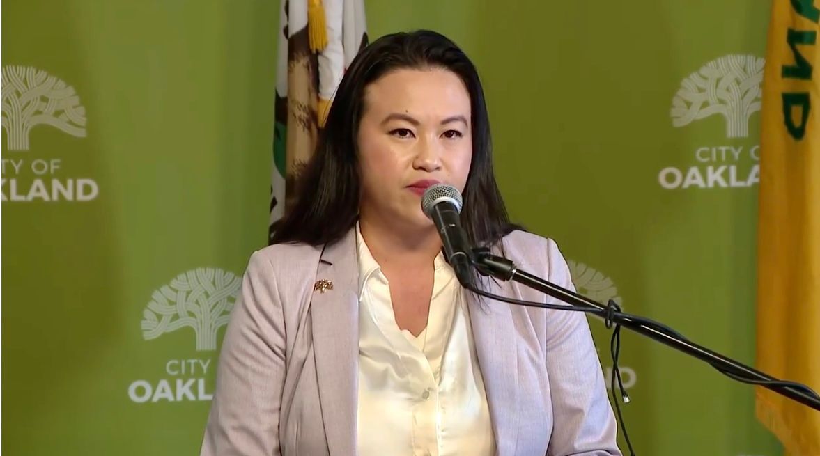 Oakland Mayor Sheng Thao calls for a press conference in Oakland City Hall on June 24 to read out a statement in response to FBI raid on June 20. She says she has done nothing wrong. Screenshot