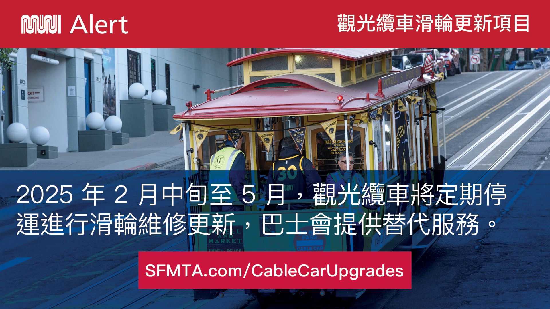 SF cable car upgrades