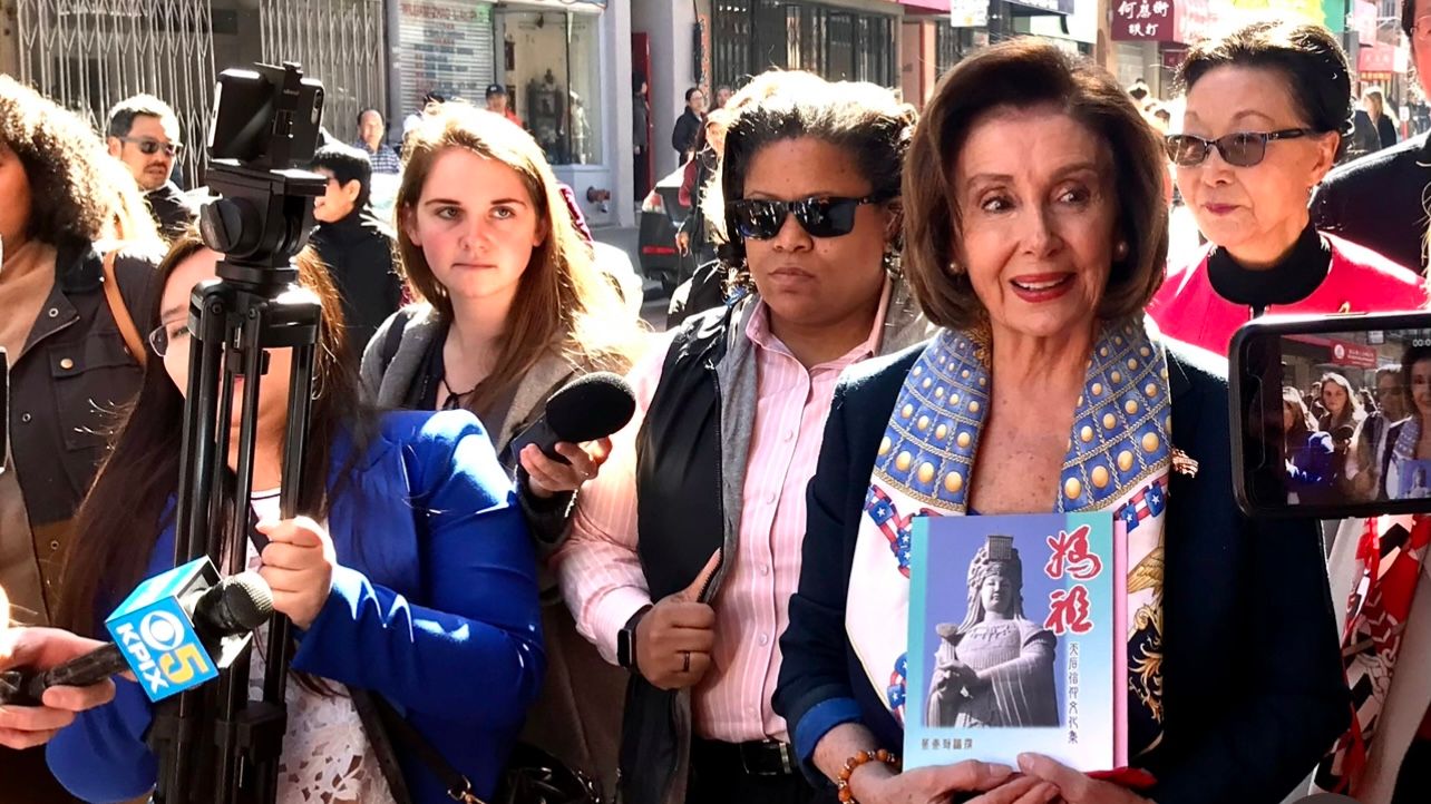 Speaker Emerita Nancy Pelosi (2nd from far right) has been well connected with the Chinese community and often visiting Chinatown during her tenure as the Congresswoman representing San Francisco. Photo by Portia Li