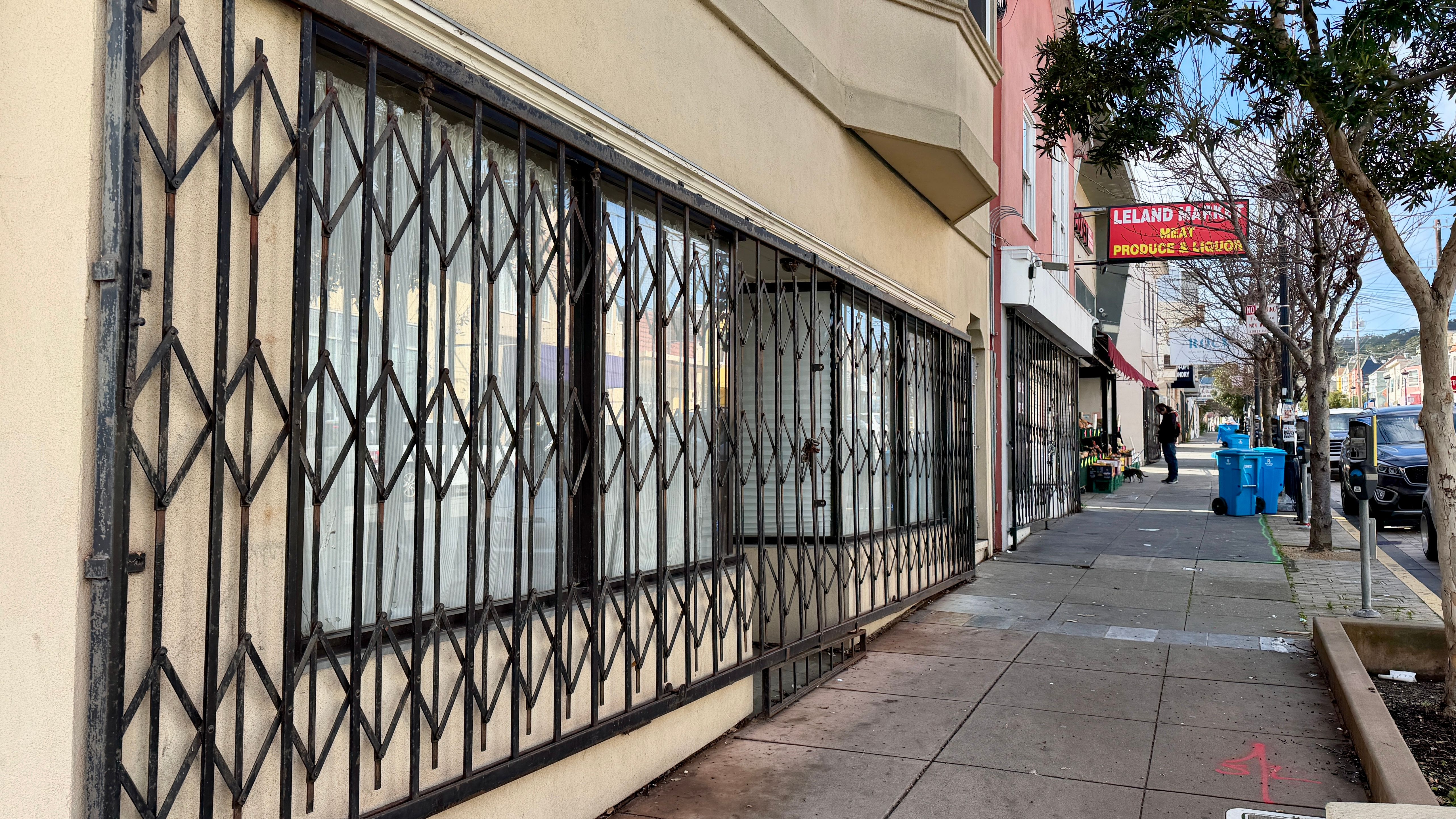 Leland Avenue business corridor in Visitacion Valley is one of neighborhoods to be benefitted by City’s new business grant programs to fill the vacant storefronts. Photo by Portia Li