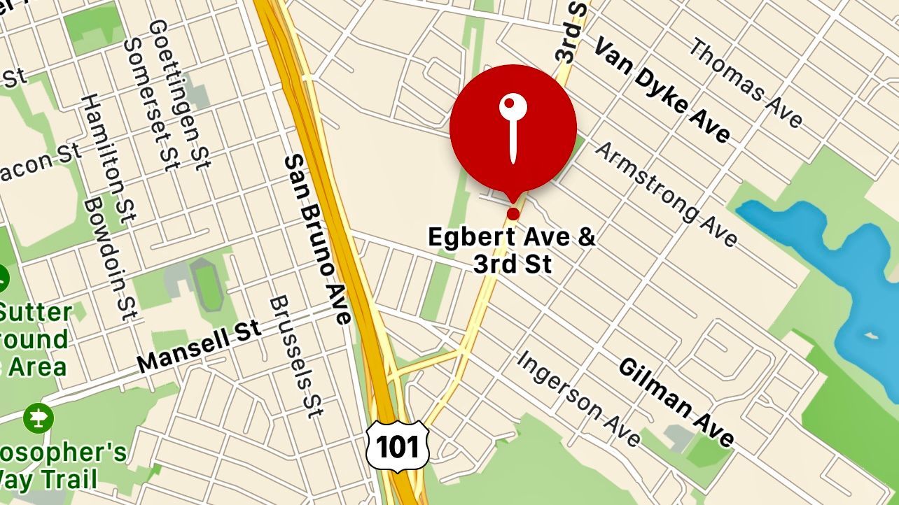 The 63-year-old Chinese woman victim was pushed to the ground while walking home at 3rd Street and Egbert Avenue in Bayview on July 3. She died two days later. Google map