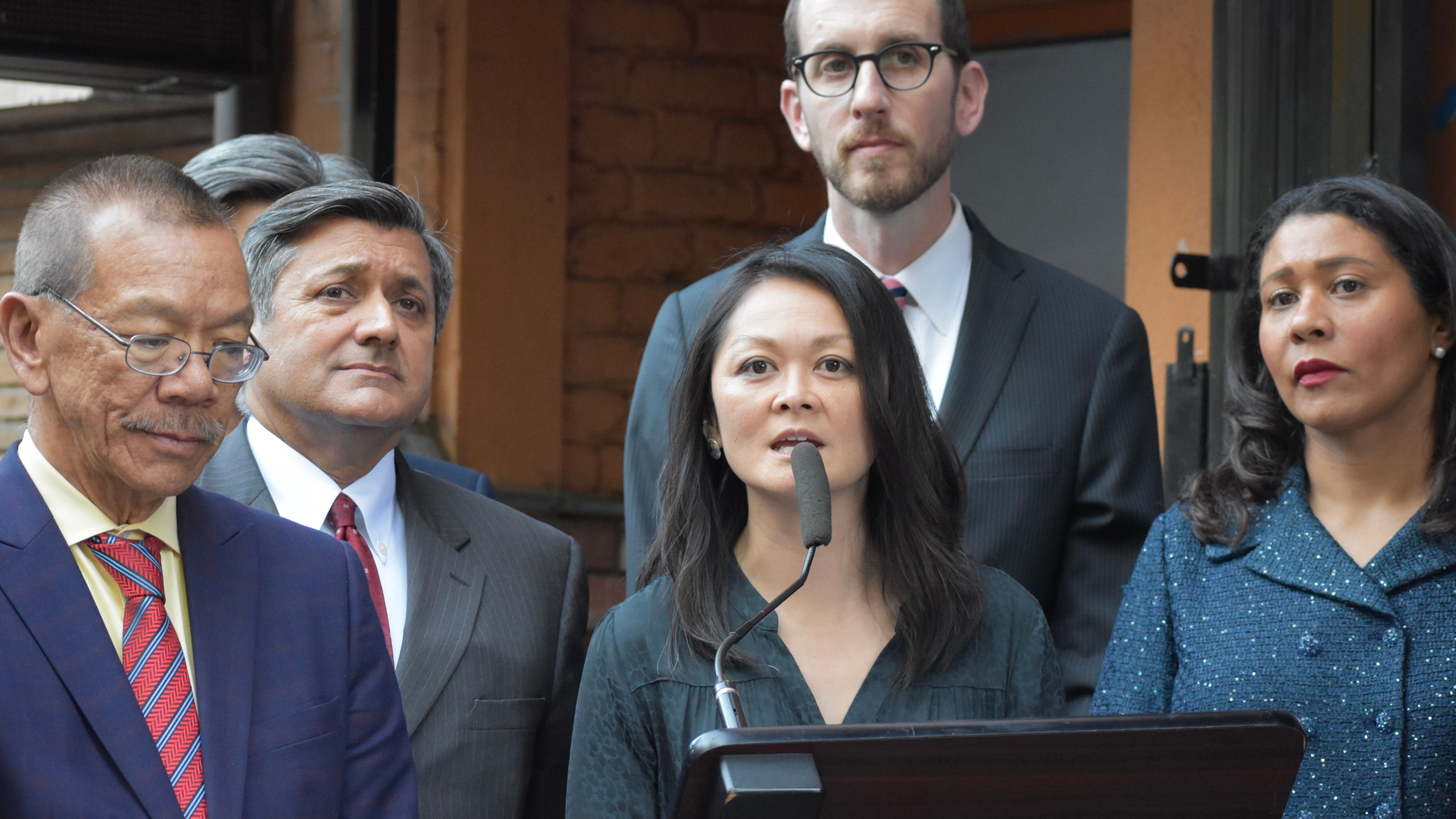 San Francisco City Administrator Carmen Chu （center）is appointed to University of California Board of Regents. Photo by Portia Li in 2020