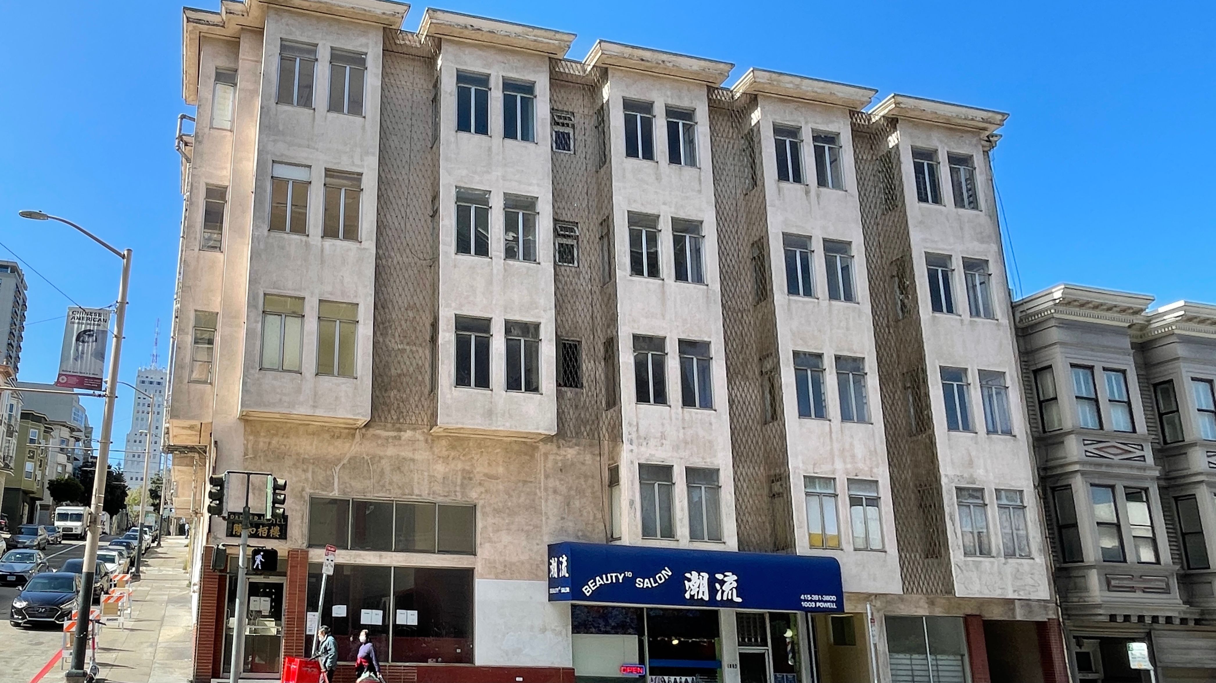 1005 Powell Street, a 114-year- old SRO building in Chinatown, is acquired by CCDC. Photo by Portia Li