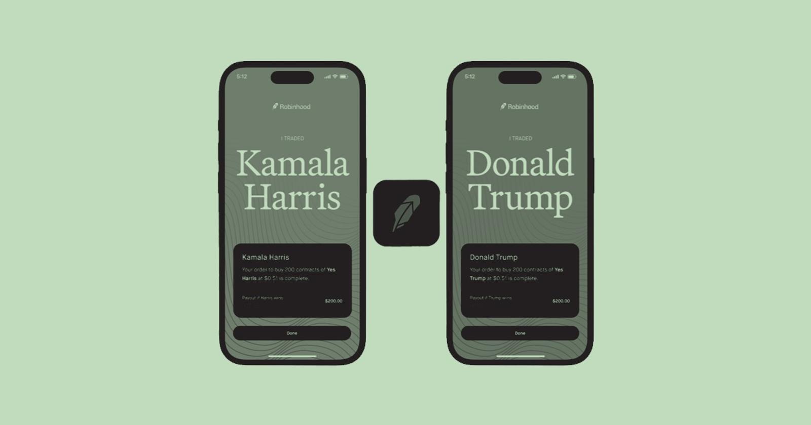 Robinhood election prediction market