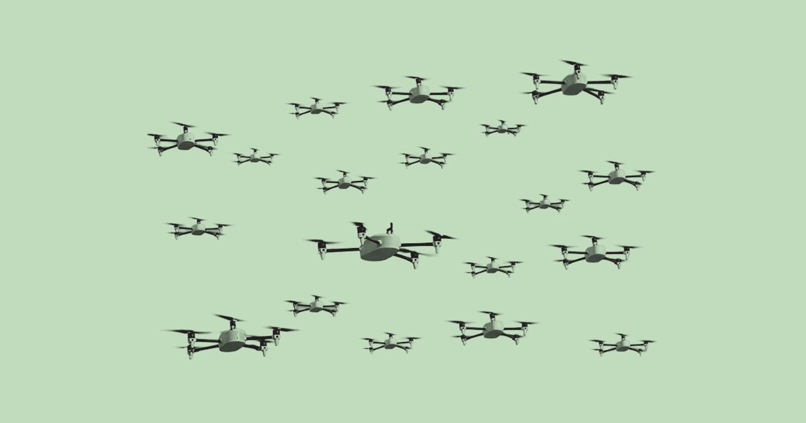 rone swarm, red cat drone swarm