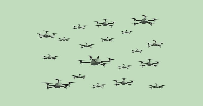 rone swarm, red cat drone swarm