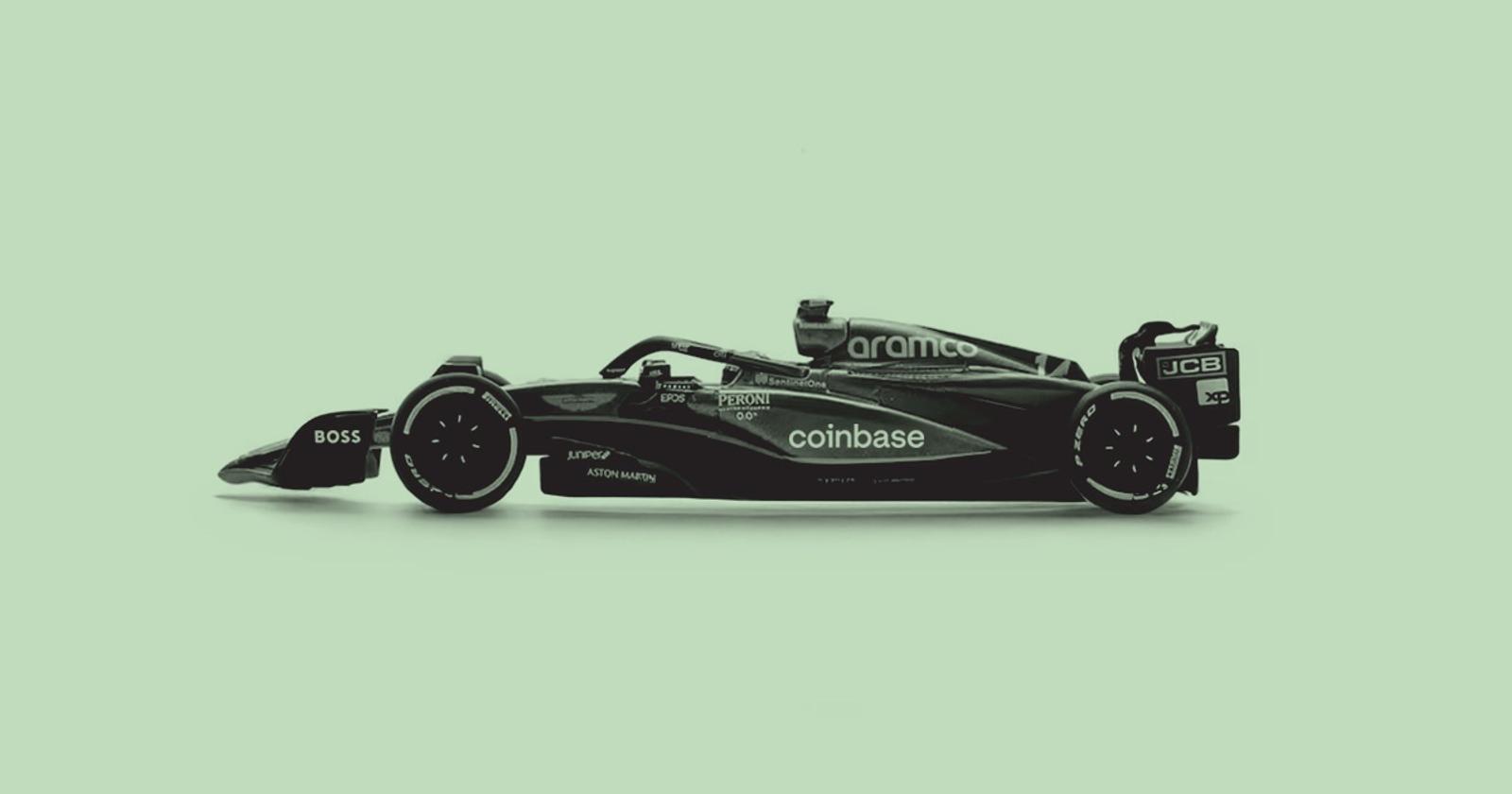 Coinbase aston martin formula one
