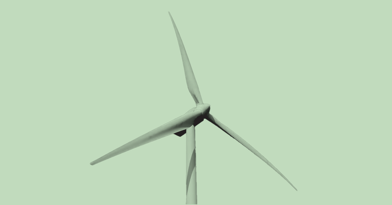 Traditional wind turbine Airloom energy