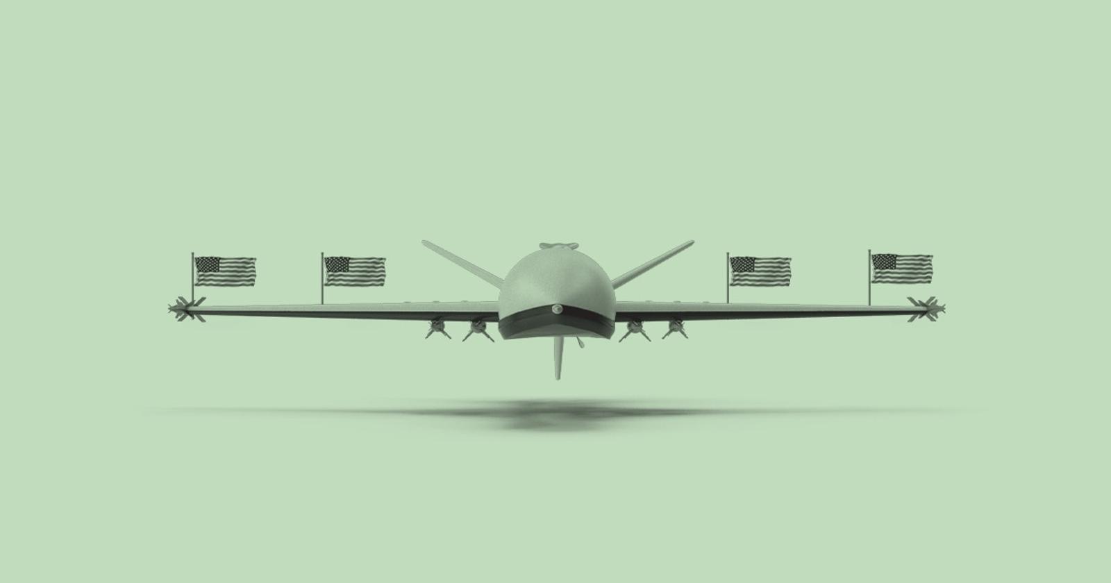 US Flag Combat Drone