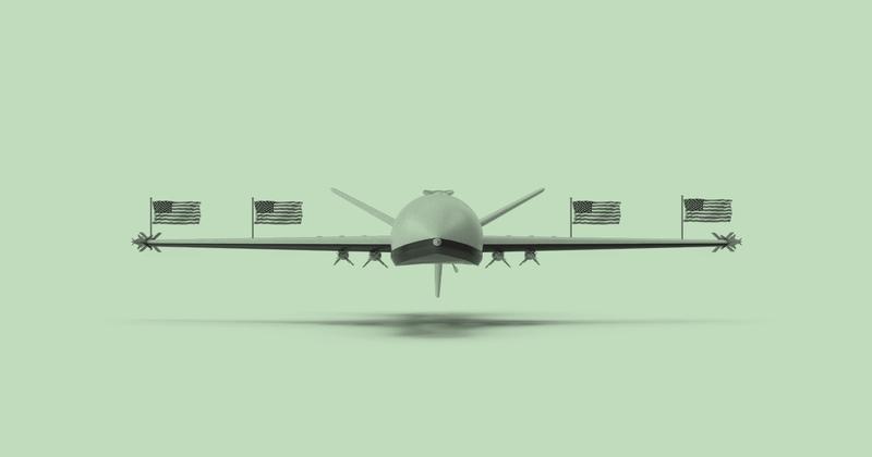 US Flag Combat Drone