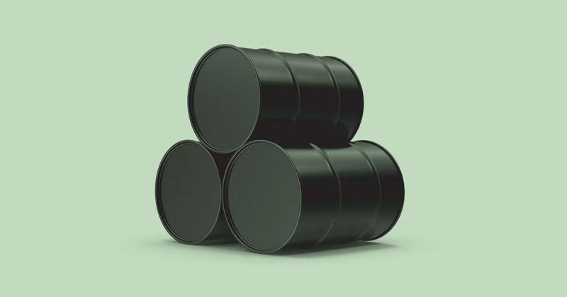 3 oil barrels on their side