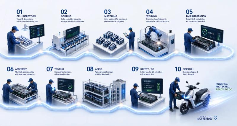 In-house pack assembly lines