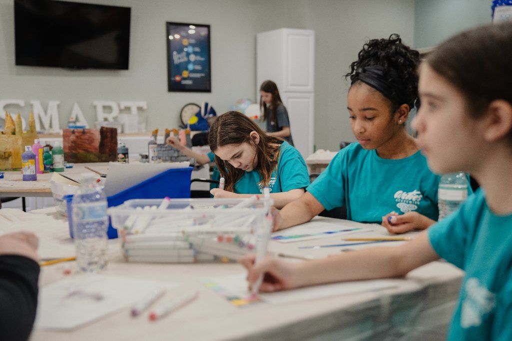 Students drawing