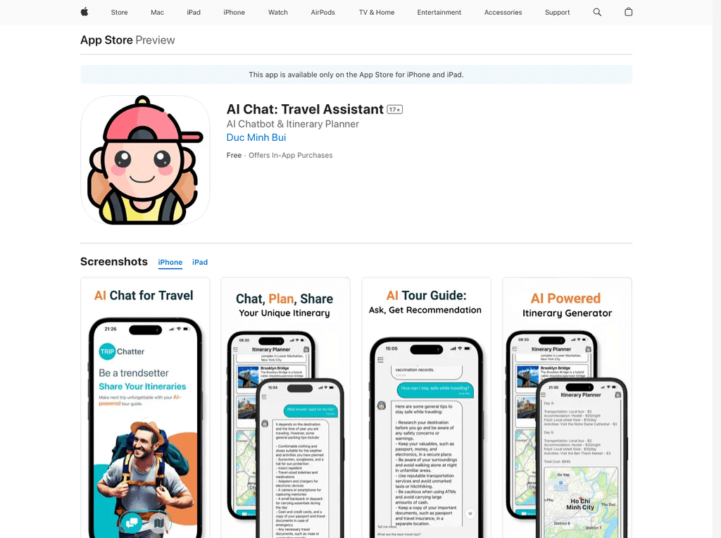 AI Chat Travel Assistant