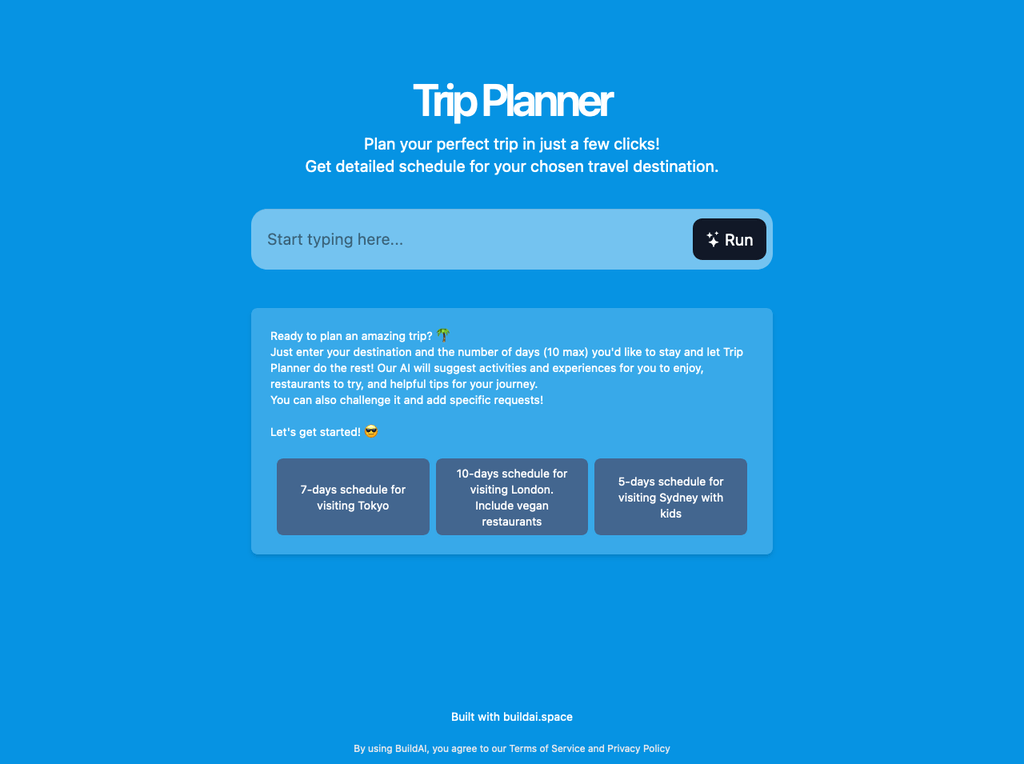 AI Trip Planner