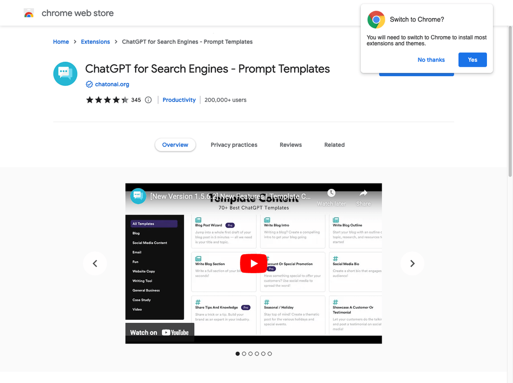 ChatGPT Chrome Extension