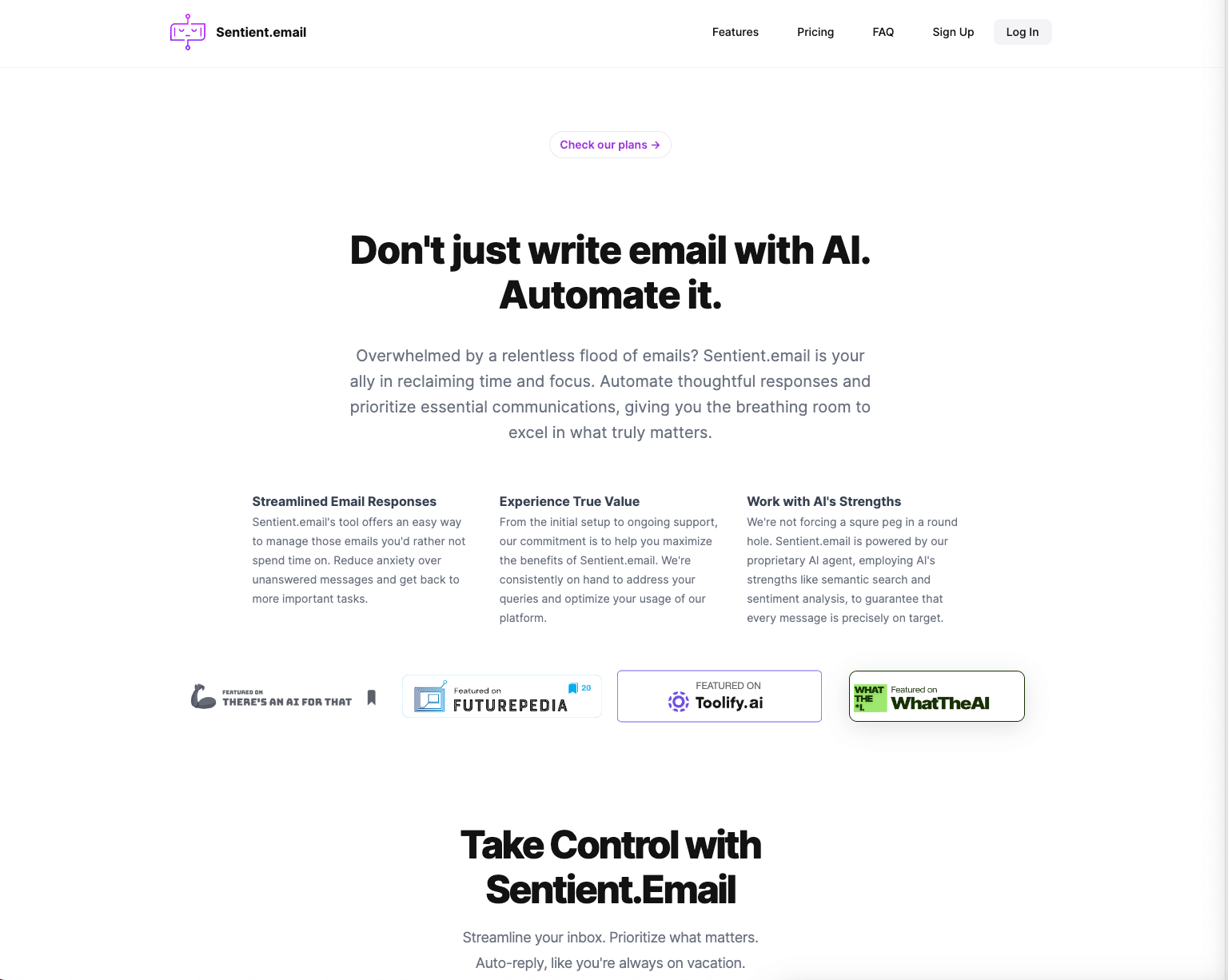 Sentient.email