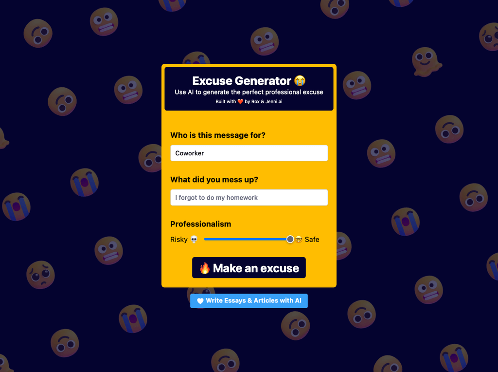 The Excuse Generator