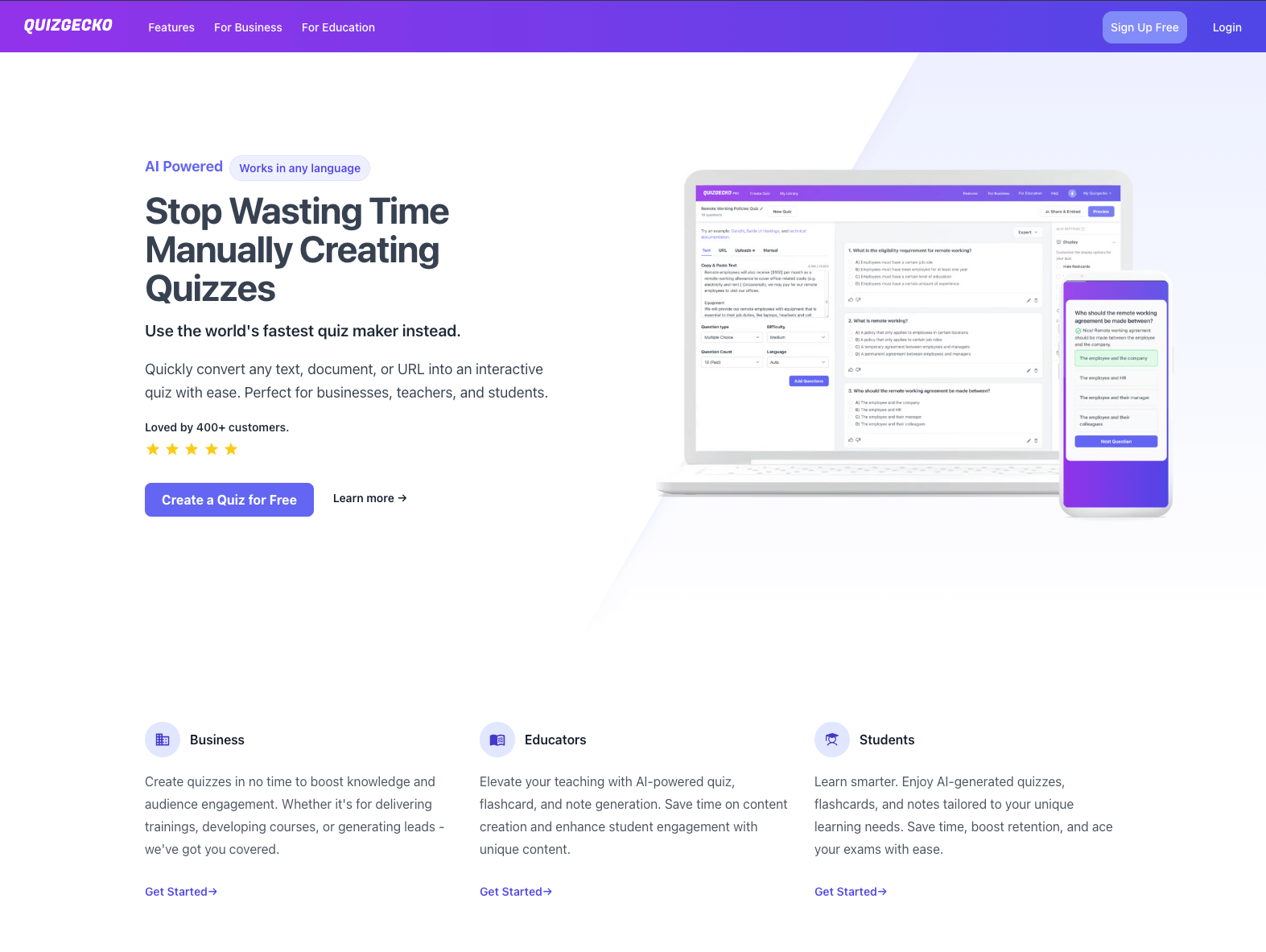 Quizgecko: AI-Powered Quiz Maker For Effective Learning | NextGenTool.io