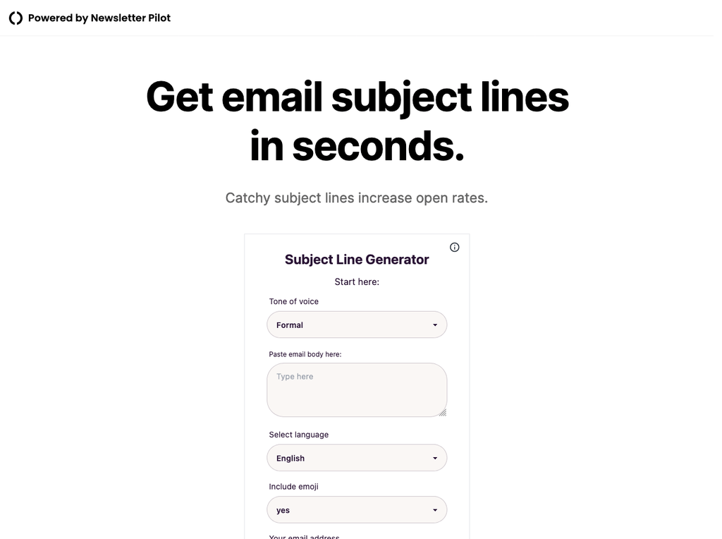 Subject Line Generator