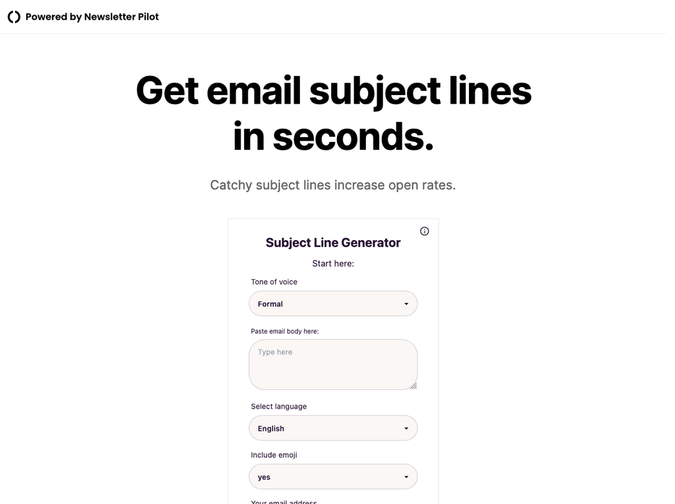 Subject Line Generator