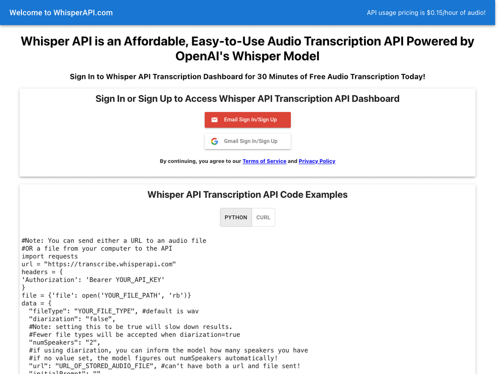 Affordable Transcription API - Whisper API | NextGenTool.io