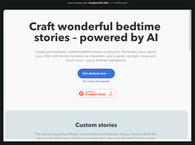 BedtimeStory AI