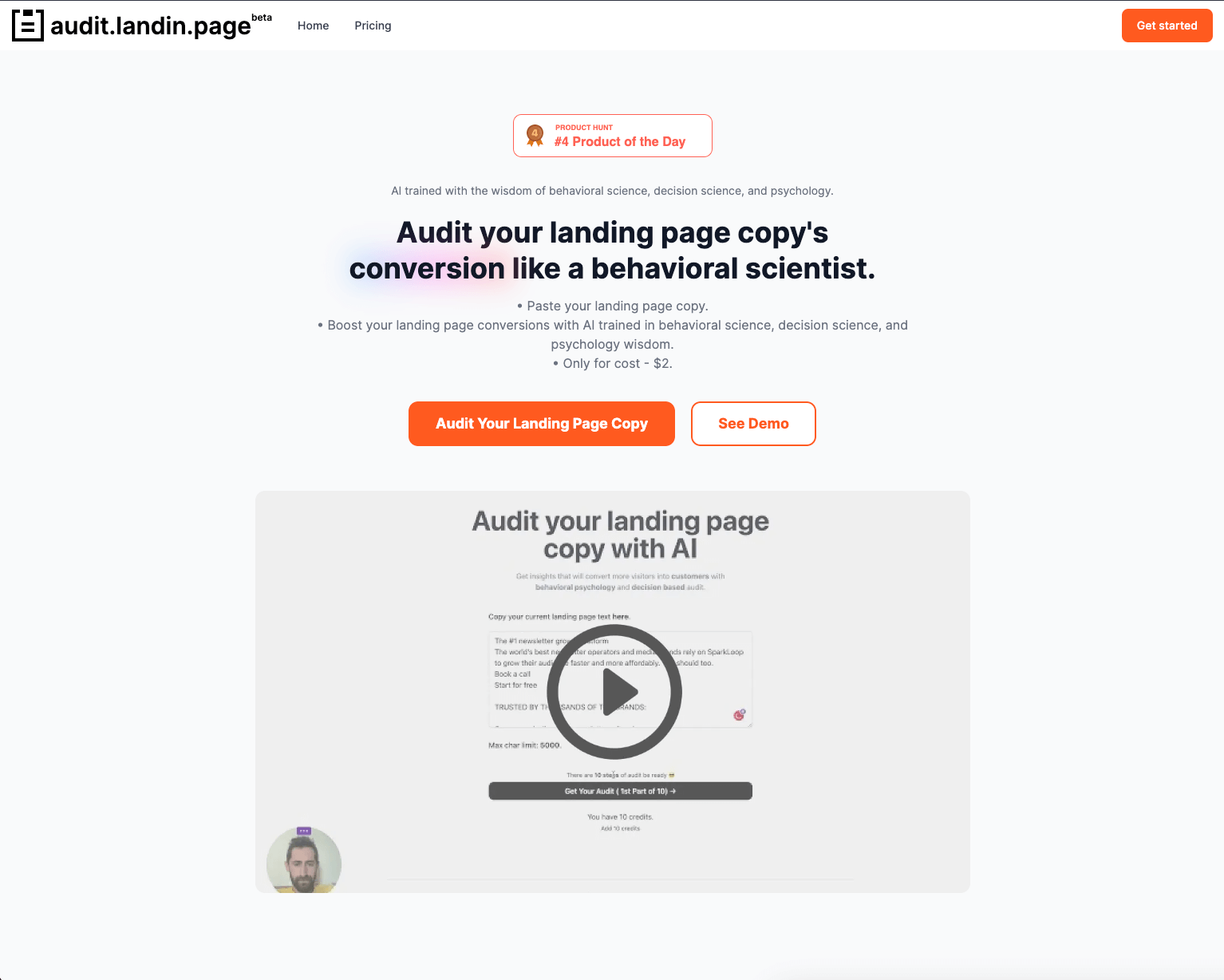 Audit Landing Page Copy