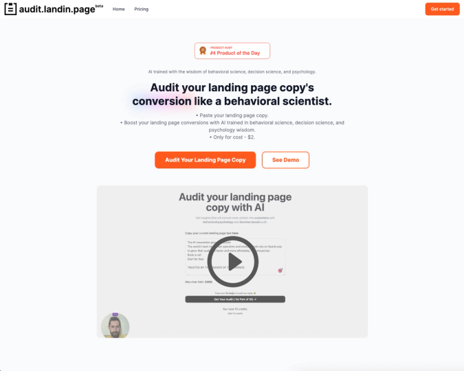 Audit Landing Page Copy