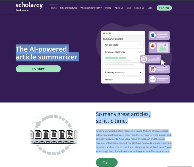 Scholarcy