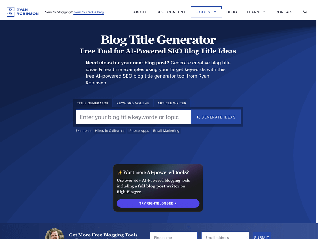 AI-Powered SEO Tool: Generate Free Blog Title Ideas | NextGenTool.io