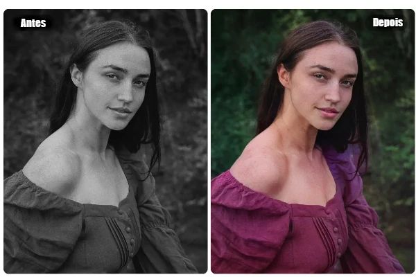 Imagem colorizada por IA