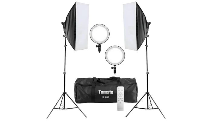 Kit 2 Softbox 126 Leds 60w Iluminação De Estudio Profissional Foto e Video 5500k Com Regulagem